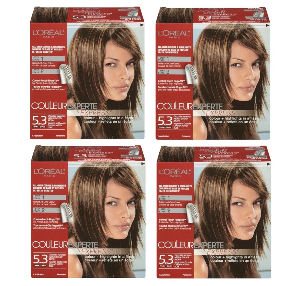 L’oreal Couleur Experte Express Hair Color 5.3 Chocolate Macaroon Lot of 4